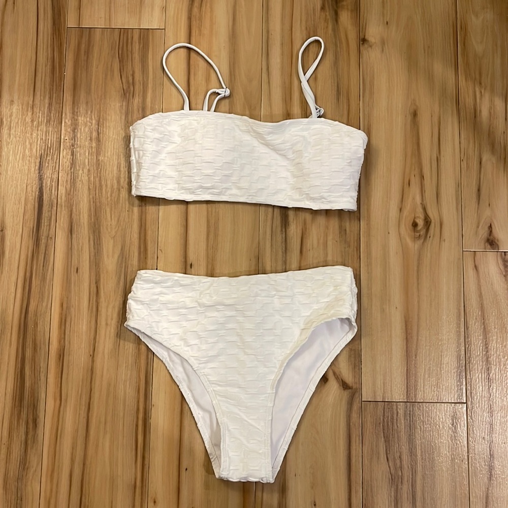 White high waist bikini NEVER WORN